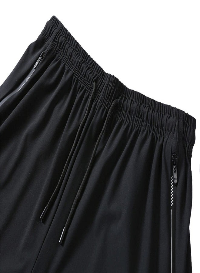 شورت رياضي للأولاد من كام ليكي، سريع الجفاف، شورت رياضي عالي الأداء لكرة السلة للأطفال، مزود بجيوب بسحاب، أسود ورمادي، مقاس 10-11 سنة/مقاس 150 - Image 4